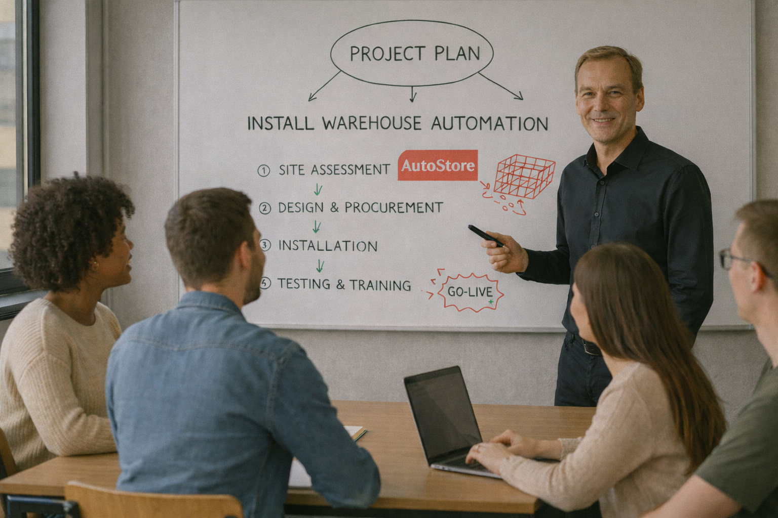 Projektledning presentation - Install Warehouse Automation projektplan